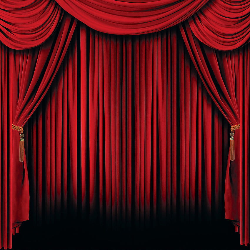 Red Curtain Backdrop Banner - Great For A Backdrop. Oriental Trading. Red curtains, Curtain backdrops, Stage curtains HD phone wallpaper