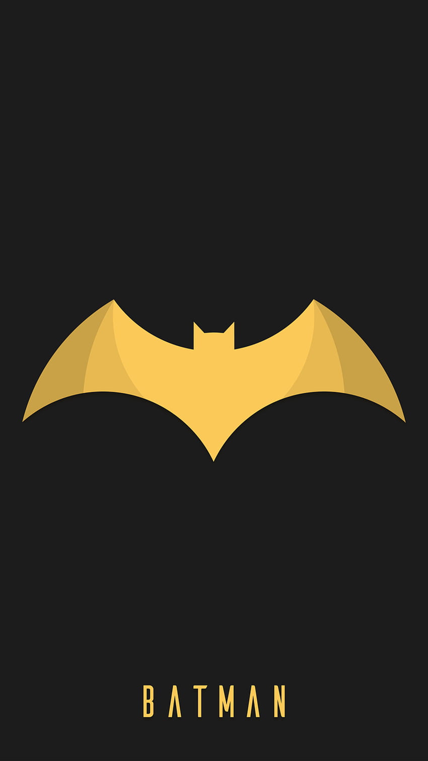 Logotipo de Batman para iPhone, Batman amarillo fondo de pantalla del teléfono