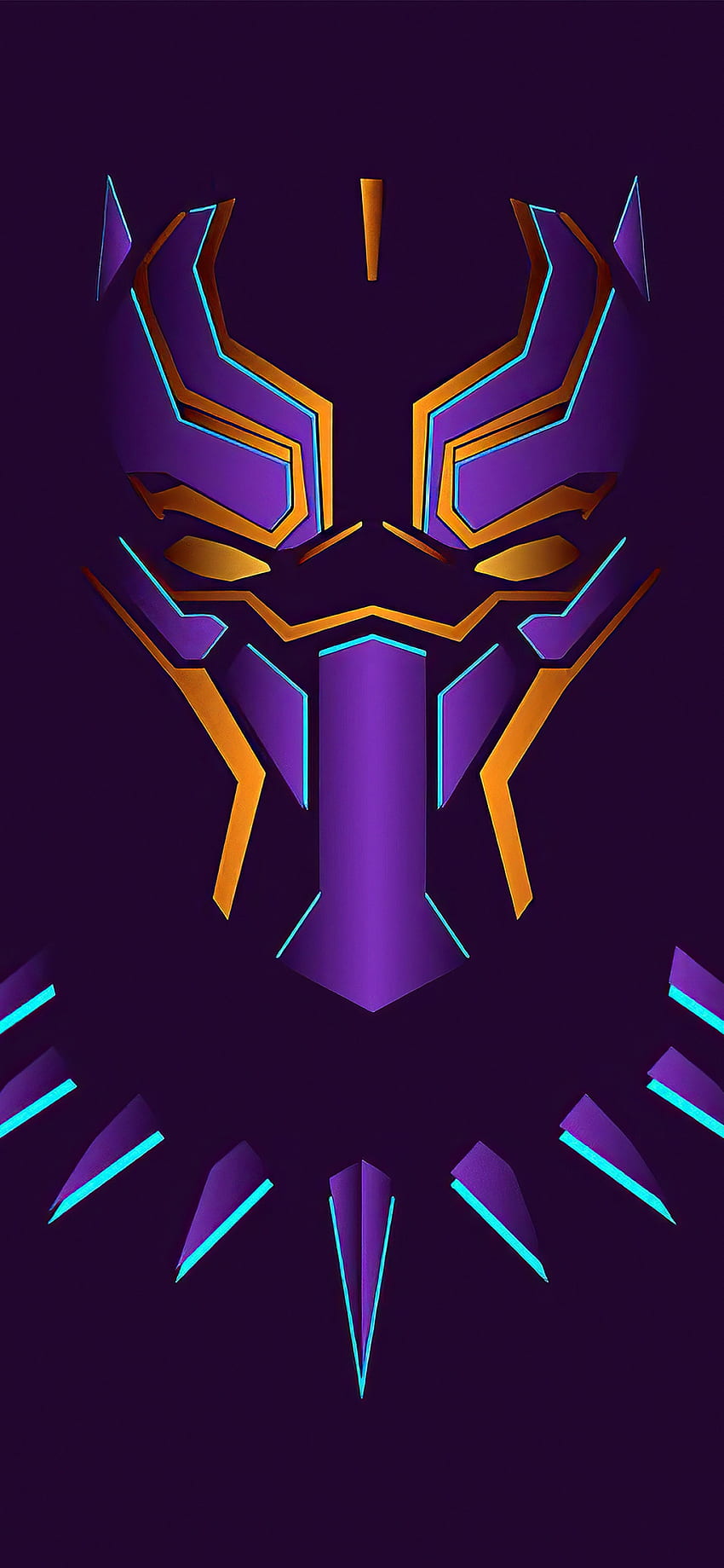 Black Panther , Purple background, Minimal art, Graphics CGI, Metallic  Purple HD phone wallpaper | Pxfuel