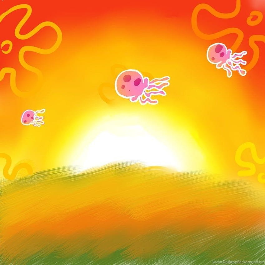 Jellyfish Fields Sunset Background By XLilacNiallDoex Background HD phone wallpaper