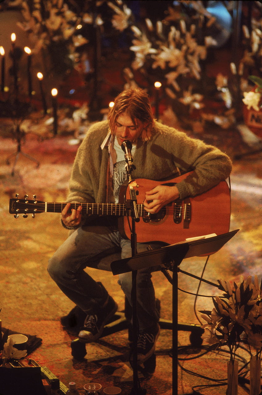 Nirvana Unplugged HD тапет за телефон
