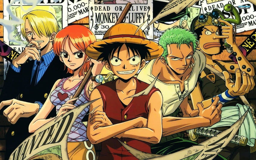 Personajes digitales de One Piece, One Piece, Monkey D, Luffy Zoro fondo de pantalla