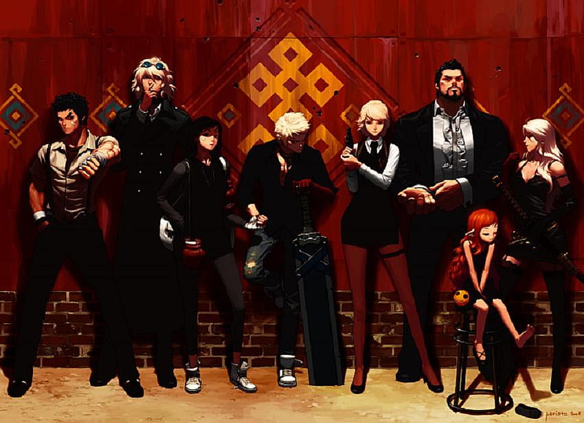 Dungeon Fighters, dungeon fighter online, orange hair, suit, dungeon fighter, long hair, jeans, group, short hair, beard, game, blonde hair, trench coat, mustache, fighters, thigh highs, guns, characters, dfo, weapons, swords, boxing gloves, video game, white hair, cool, video games, spiky hair HD wallpaper
