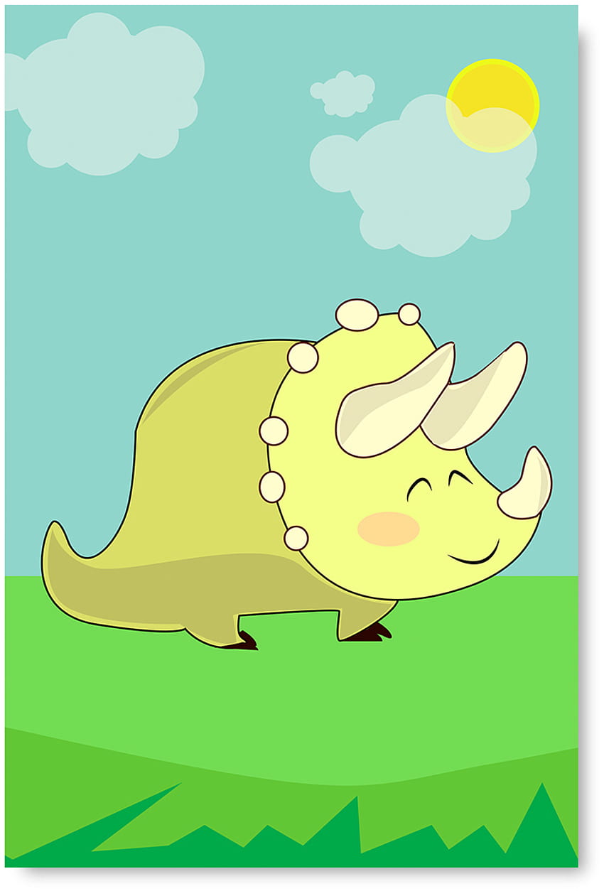 Niezręczne style Druk T Rex do pokoju dziecięcego Ilustracja żółtego dinozaura Trex Płótno y do pokoju dziecięcego Wystrój pokoju dziecięcego Sztuka do pokoju dziecięcego Dekoracje ścienne do pokoju noworodka Trex Made, Cute Baby Dinosaur Tapeta na telefon HD