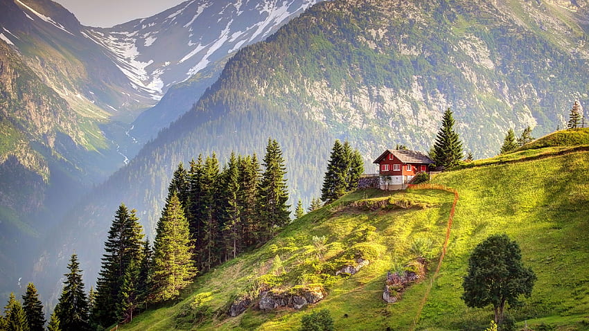 スイス 。 スイスの山、スイス、スイスの休暇の背景 高画質の壁紙