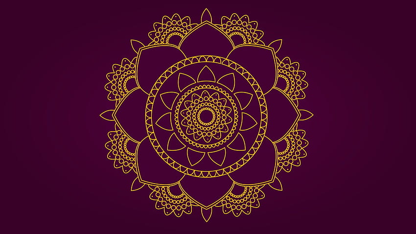 Mandala Macbook Src Mandala Macbook - Disegni Mandala Oro E Viola - - Sfondo HD