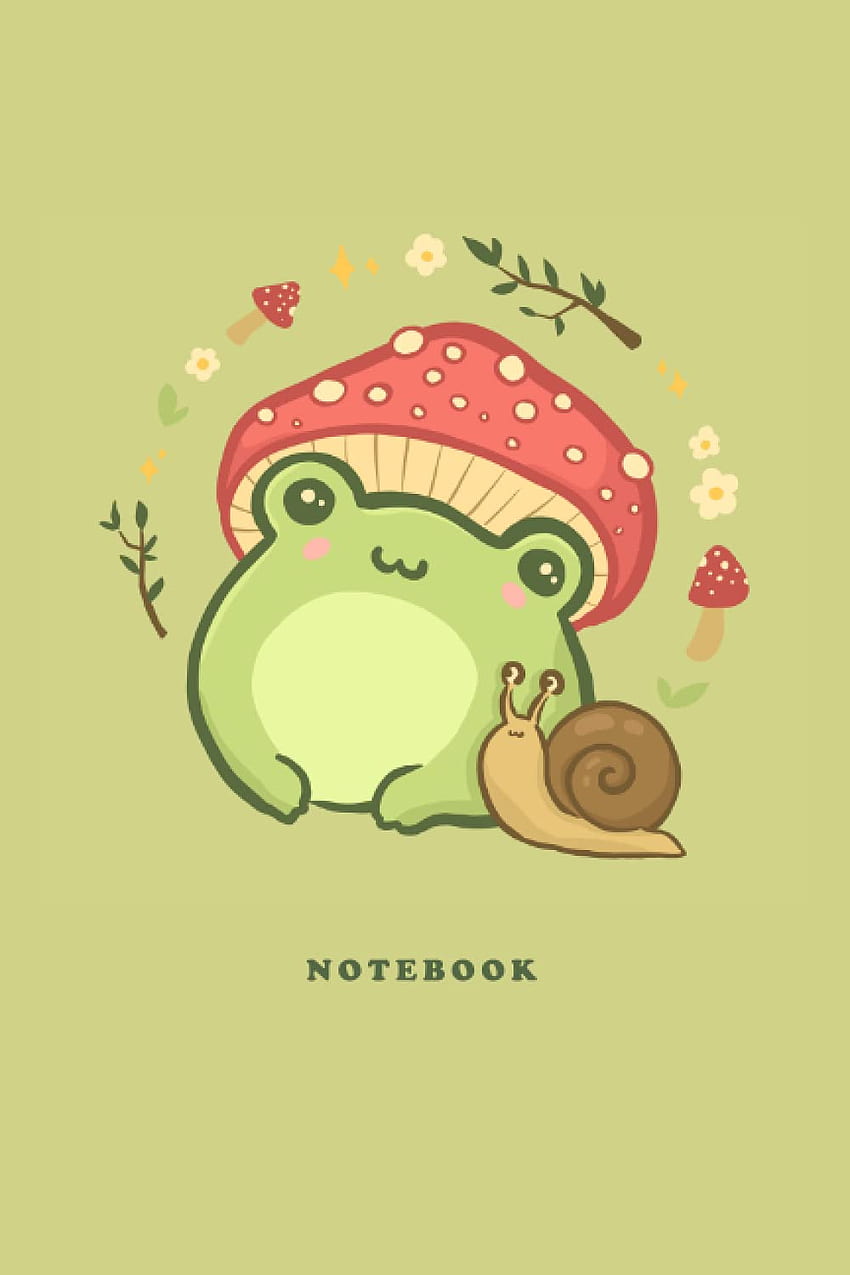 노트북: 버섯 모자를 쓴 귀여운 개구리. 줄지어 저널. Kawaii Cottagecore Aesthetic Diary for Kids & Teens, Girls, Boys: Frogs, Minsitry of: 9798531248671: 책, Kawaii Mushroom' HD 전화 배경 화면