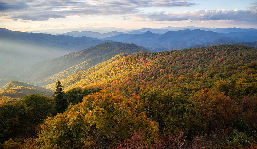 Scenery, Blue Ridge Mountains, Blue Ridge Parkway, North, Appalachian Trail HD wallpaper