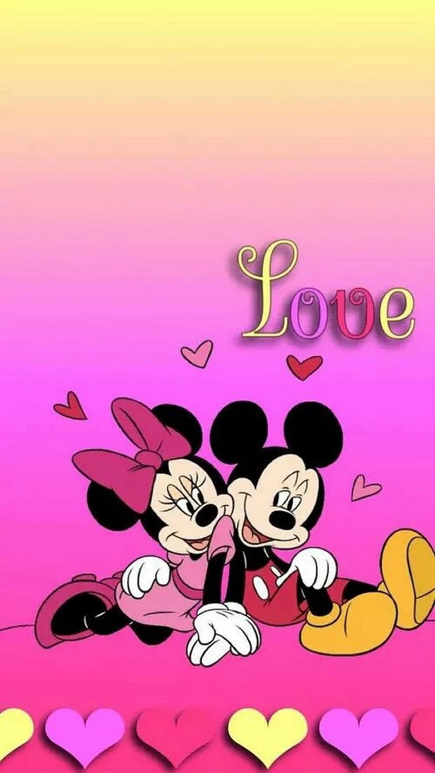 Love Minnie and Mickey Mouse - Awesome, Pink Mickey Mouse HD phone wallpaper