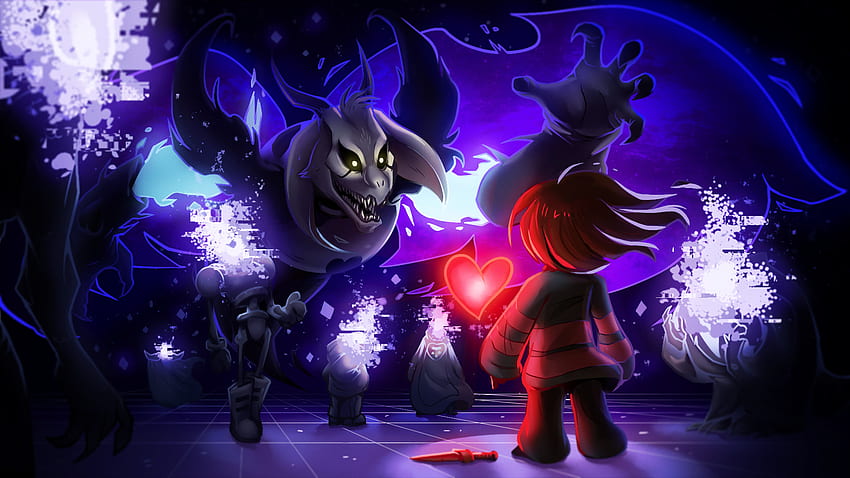 Undertale (boss battles of genocide, neutral, and pacifist endings) HD wallpaper