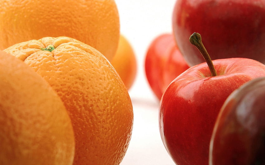 果物、食べ物、オレンジ、りんご 高画質の壁紙
