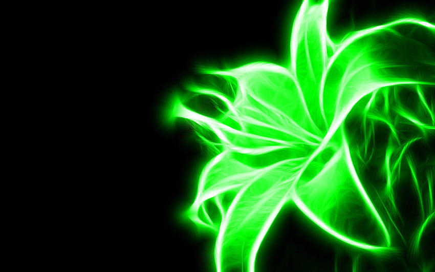 Neon Green Flower HD wallpaper