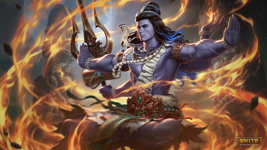 Shiva Ateş Yılanı Vur HD duvar kağıdı