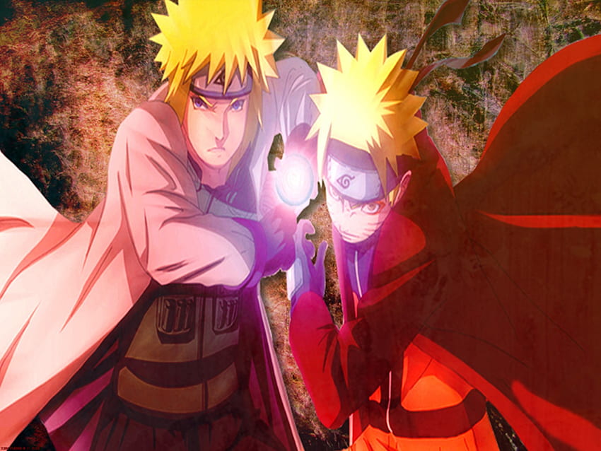 Power of two. Naruto Uzumaki and Minato. Anime background , anime ...