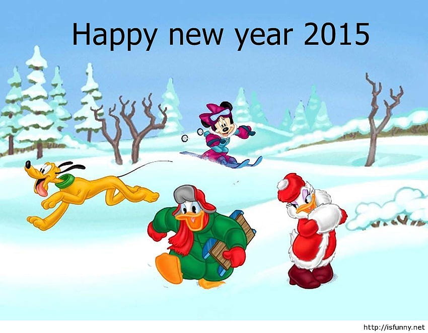 Mickey Mouse New Years, Mickey Mouse Winter HD wallpaper