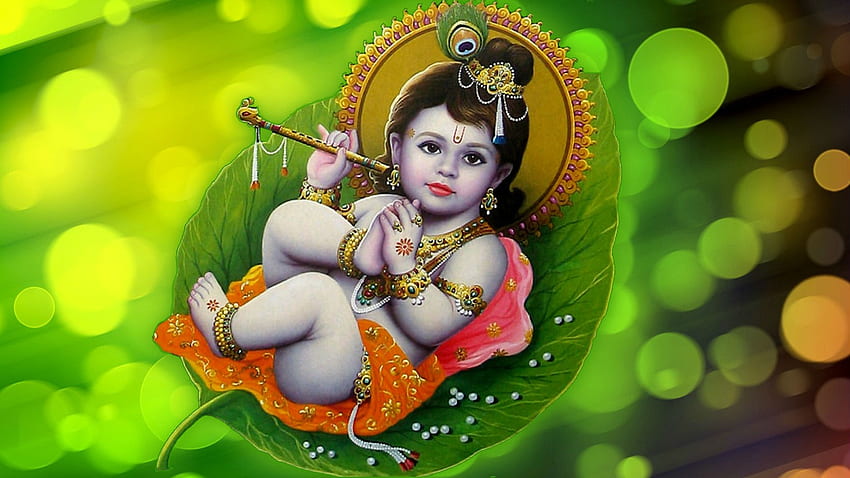 Bal Gopal Krishna 아름다운 좋은 아침 인용구, 귀여운 크리슈나 HD 월페이퍼