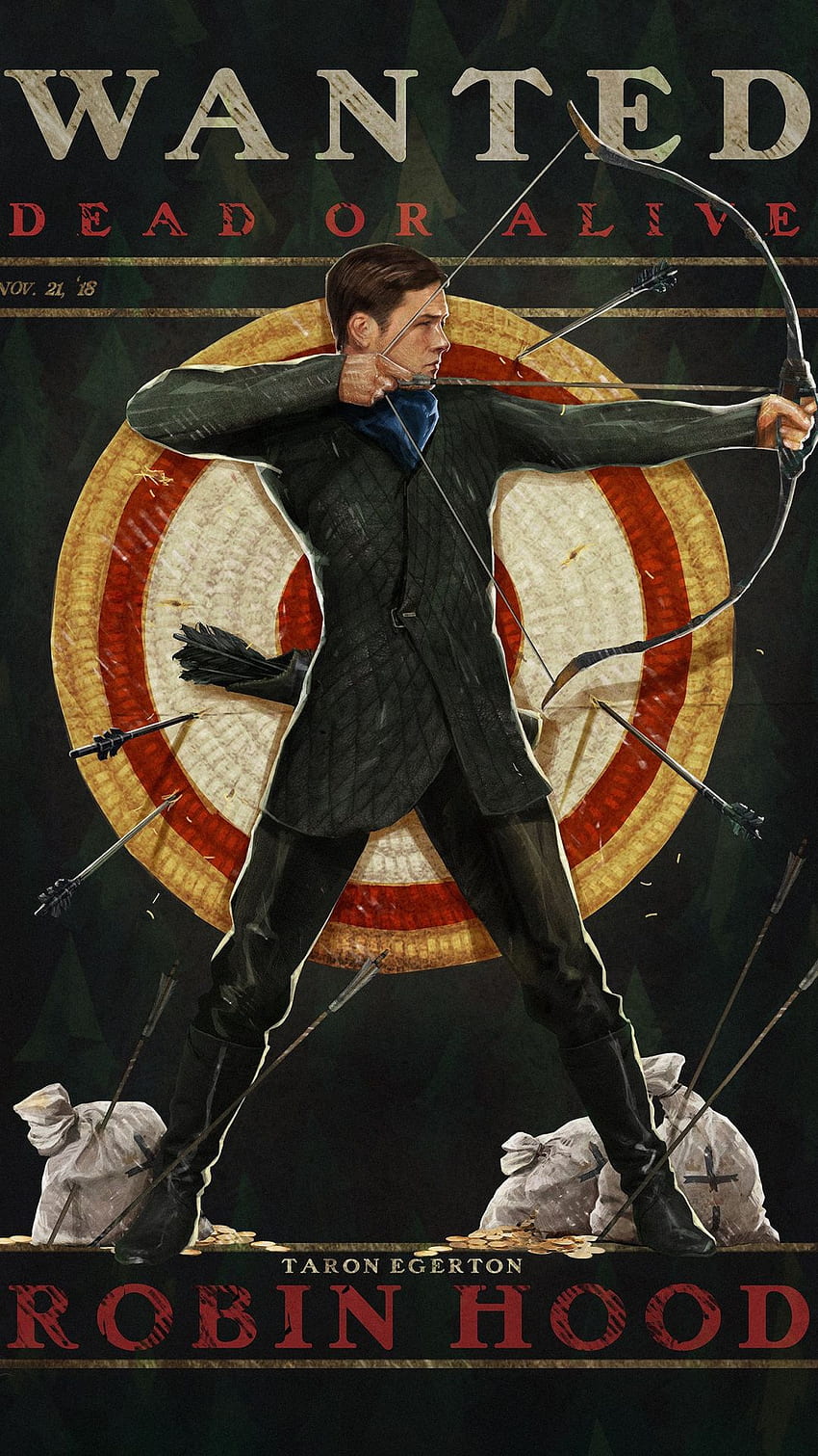 Robin Hood, poster, movie, Taron Egerton . Taron HD phone wallpaper