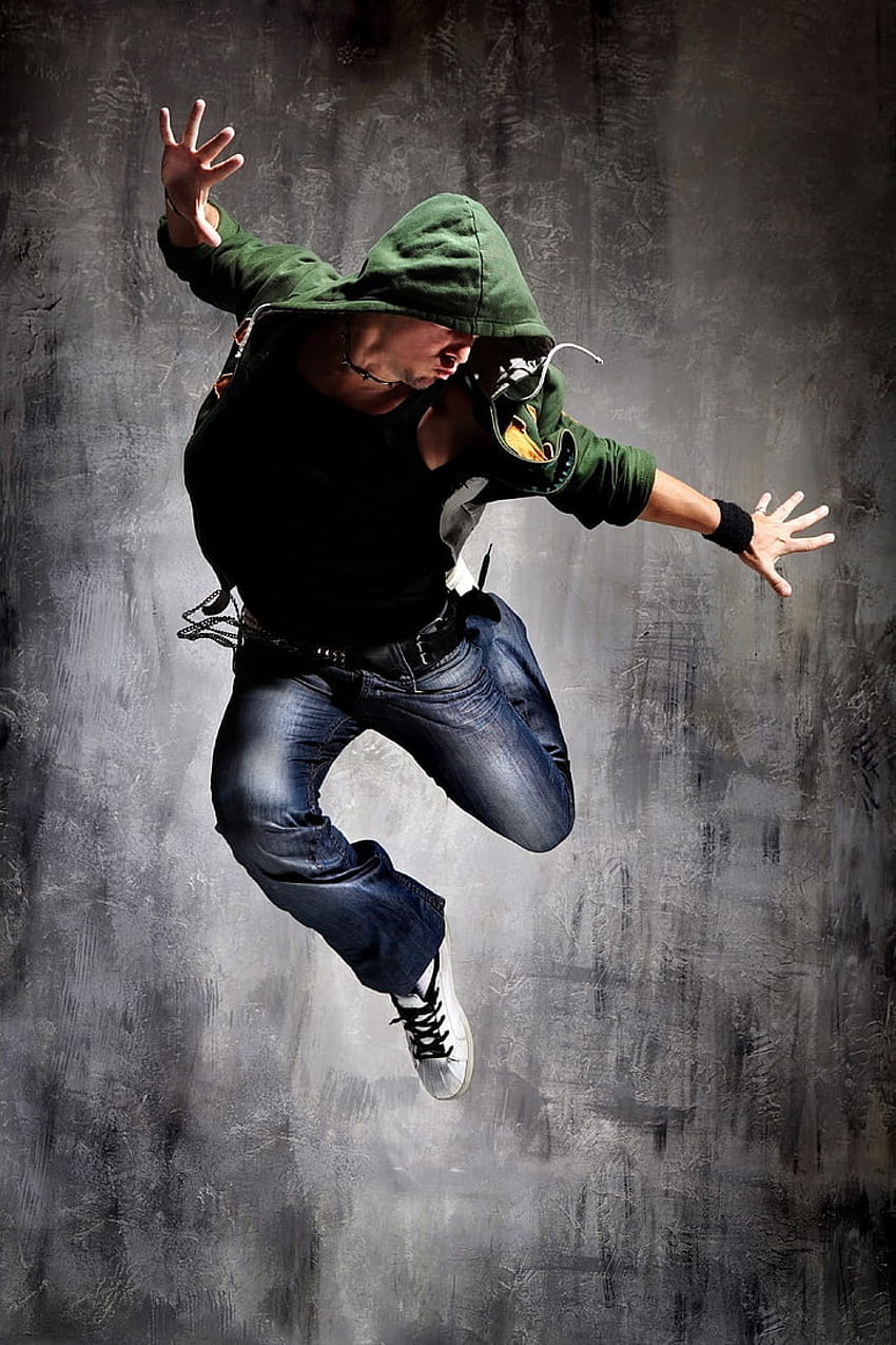 Danza, breakdance, figura intera, una persona, salto - ballerino hip hop, break dance Sfondo del telefono HD