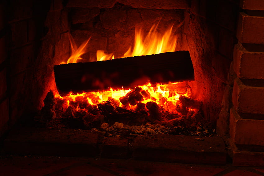 Огън, въглища, тъмнина, дърва за огрев, камина, жарава HD тапет