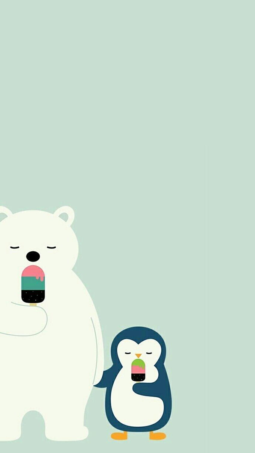 Es Loli Beruang Kutub & Penguin ❤ Saya tidak memiliki ini ❤. Imut-imut wallpaper ponsel HD