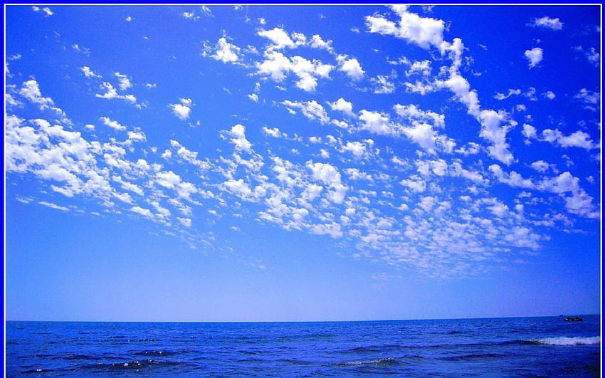 イタリアのシンプルな海、海、雲、イタリア、シンプル 高画質の壁紙