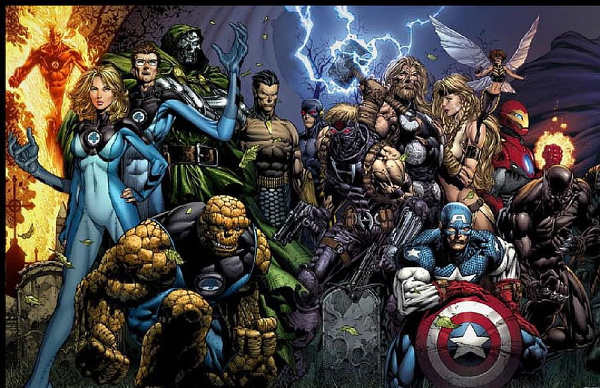 герои на marvel - произведения на комиксите на Marvel, изкуство на комиксите на Marvel, Ultimate marvel, Marvel Cosmic HD тапет