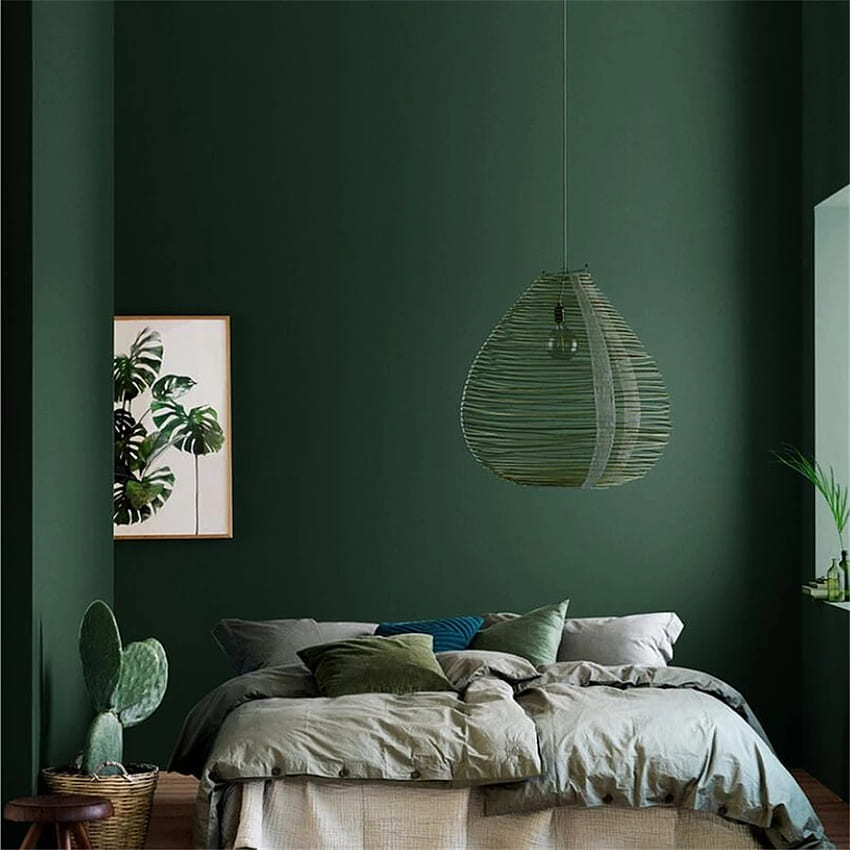 WELLYU Amerikan retro saf renkli mürekkep koyu yeşil İskandinav tarzı yatak odası oturma odası kanepe arka plan duvar kağıdı modern. . - AliExpress HD telefon duvar kağıdı
