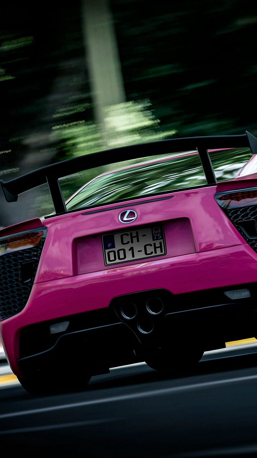 Lexus, pink, blur, rear view, sport, Pink Car HD phone wallpaper | Pxfuel