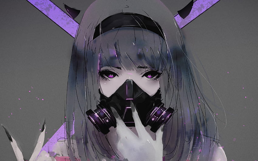 Anime Girl Gas Mask , Anime with Mask HD wallpaper | Pxfuel