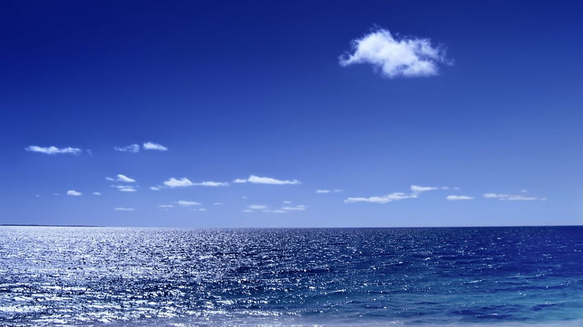 Океан синьо, небе, хора, океан HD тапет