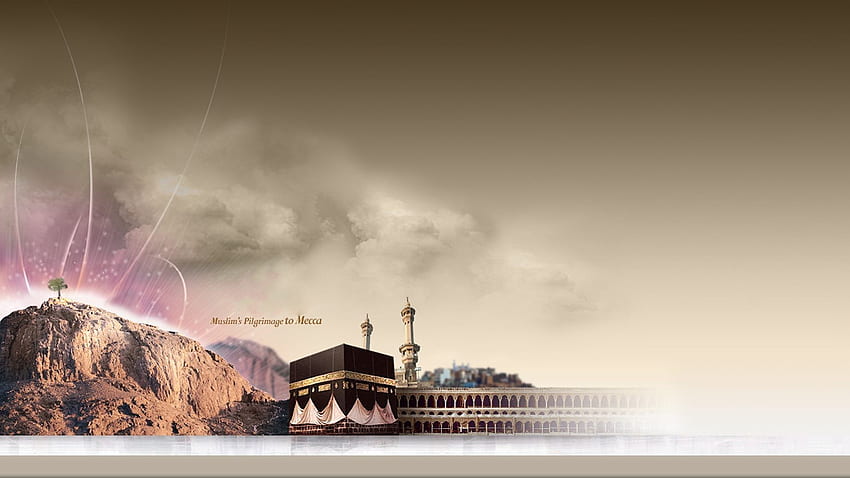 Voll Muslime Hajj Pilger Mekka, Umrah HD-Hintergrundbild