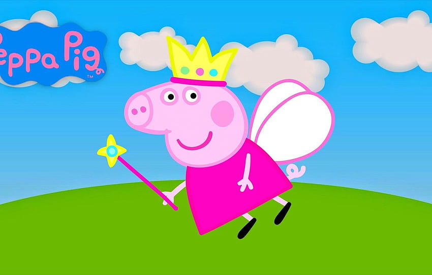 cartoon, children's, Peppa Pig for HD wallpaper
