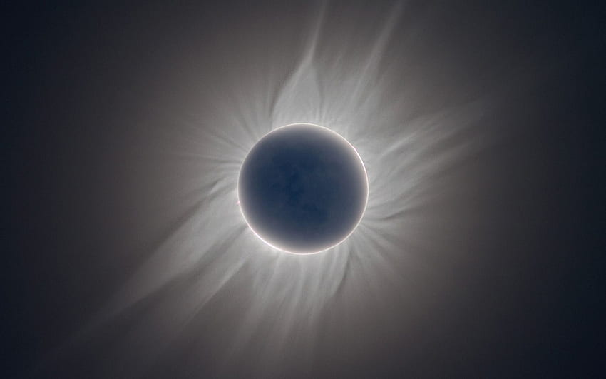Całkowite zaćmienie Słońca NASA. NASA Total Solar, kosmiczne zaćmienie Tapeta HD