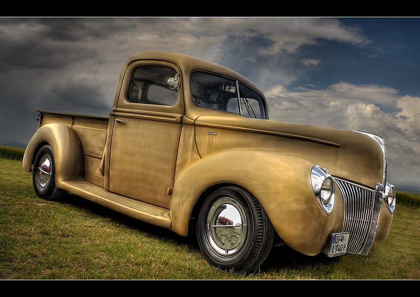 I bei vecchi tempi, classici, veri, oro, camion Sfondo HD