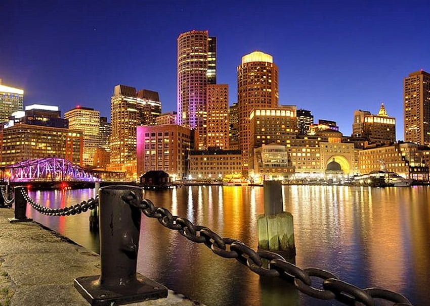 Port De Boston, Boston, L'Eau, Maison, Port Fond d'écran HD