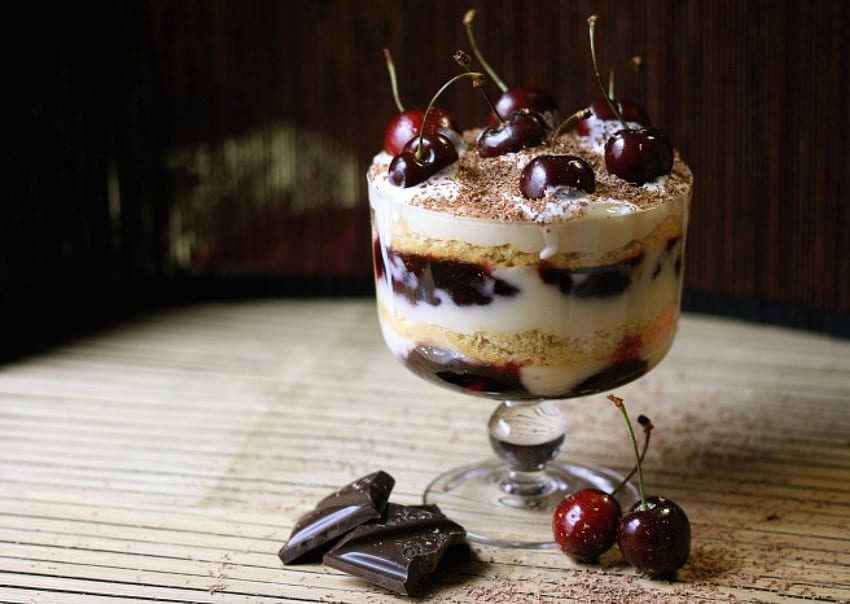 Cherry Dessert, cherry, cherries, dessert, cherry desserts, desserts HD wallpaper