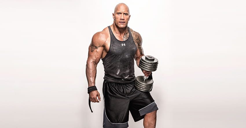 Dwayne Johnson, The Rock, Gewichte, Training, , , Fitness-Telefon HD-Hintergrundbild