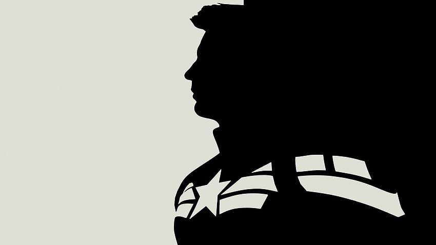 General Captain America: Vektor Prajurit Musim Dingin Karya seni profil minimalis Kapten Amerika Chris Evans, Minimalis Prajurit Musim Dingin Wallpaper HD