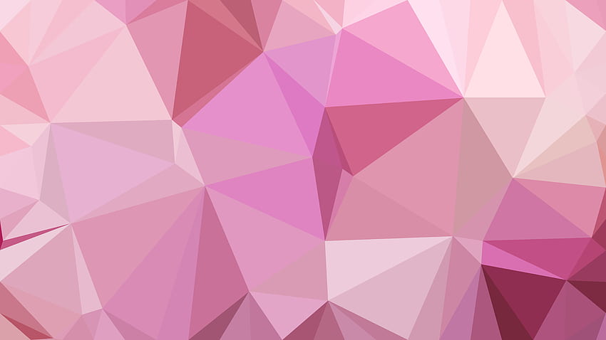 ピンクの多角形パターンの背景 高画質の壁紙