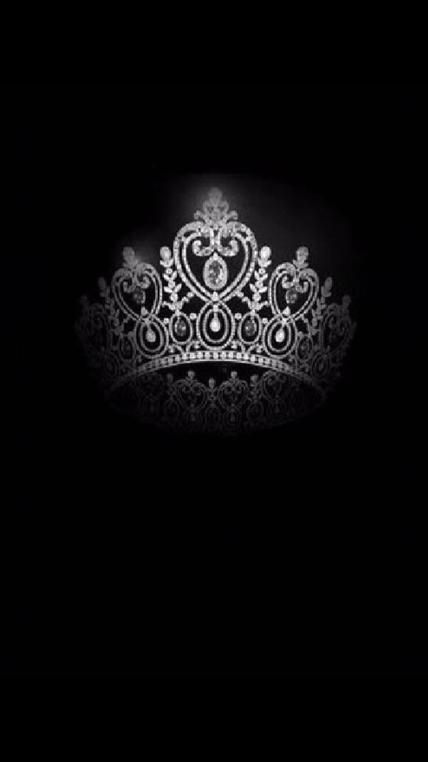 . โดยศิลปินไม่ทราบชื่อ ราชินี มงกุฎราชินี พื้นหลังมงกุฎ มงกุฎสีดำ วอลล์เปเปอร์โทรศัพท์ HD