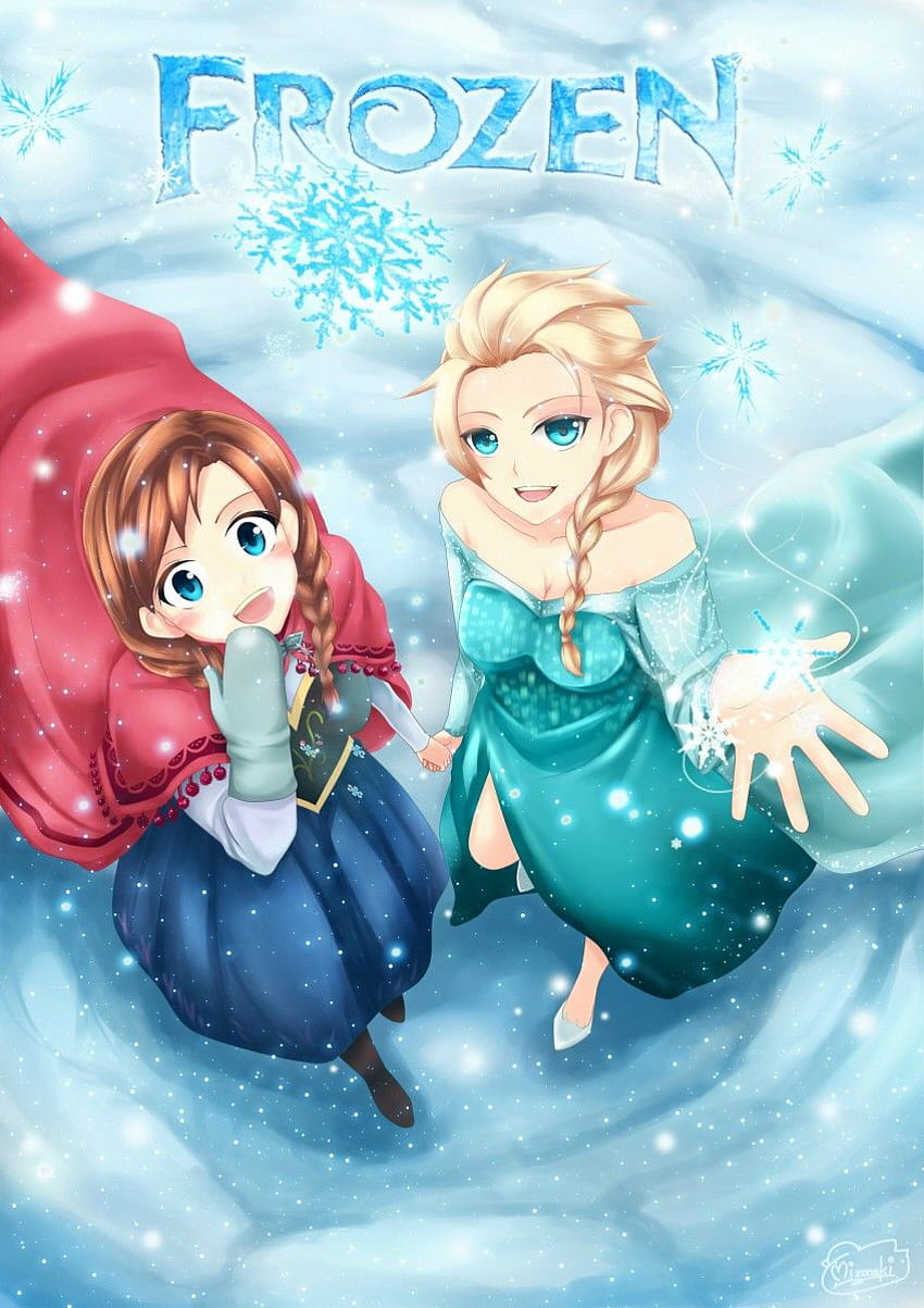 Frozen movie poster if it was an anime, Frozen Chibi HD phone wallpaper