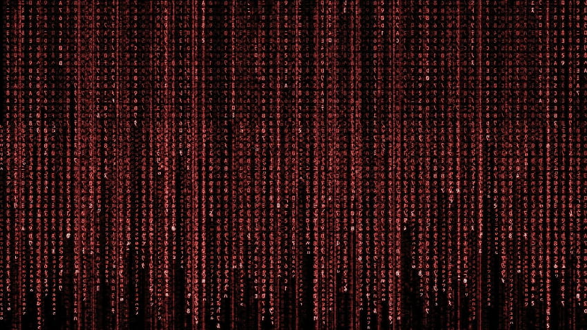 Blue Matrix, Red Binary Code HD wallpaper