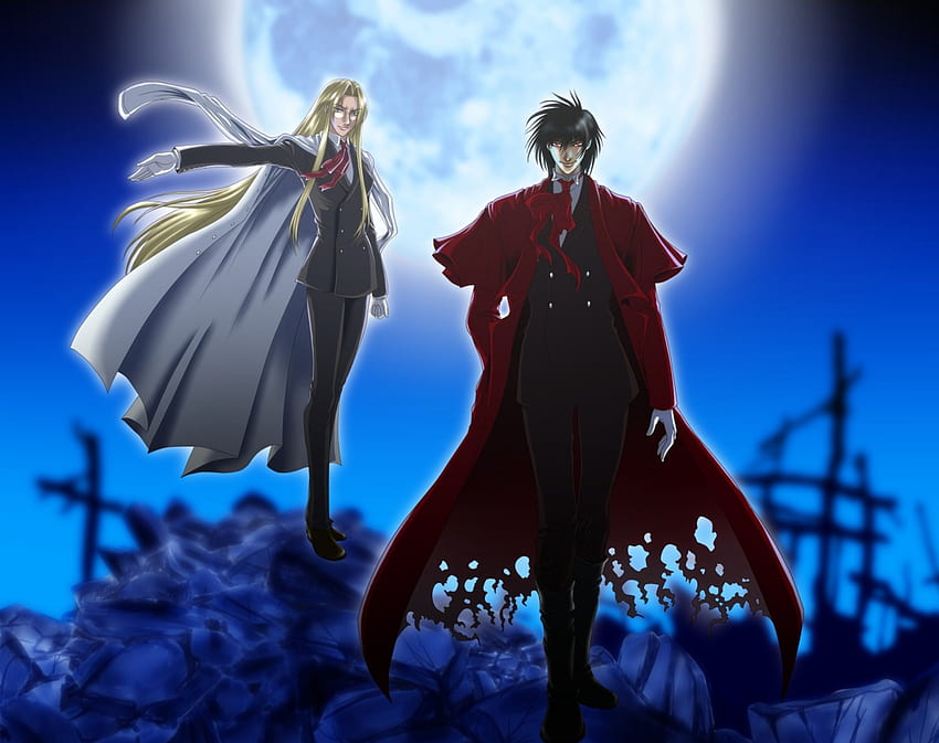 Master And Servant, No Life King, Vlad, Integra Fairbrook Wingates Hellsing, Moon, Manga, Dracula, Night, Count, Impaler, Lady, Tepes, Alucard, Nosferatu, Anime, Hellsing, Vampire HD wallpaper