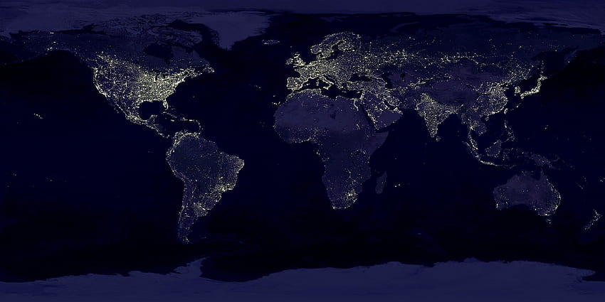 Täglich: Erde bei Nacht. Ich mag es, meine Zeit zu verschwenden, Erdlichter HD-Hintergrundbild