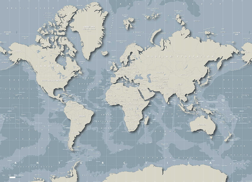 Floating World Map Mural, World Atlas HD wallpaper
