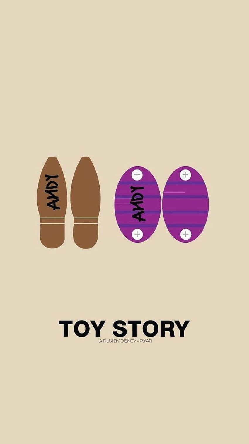 заключен екран. Плакати на Дисни, минималистичен дизайн на Дисни, филми на Дисни Pixar, Минималистична история на играчките HD тапет за телефон