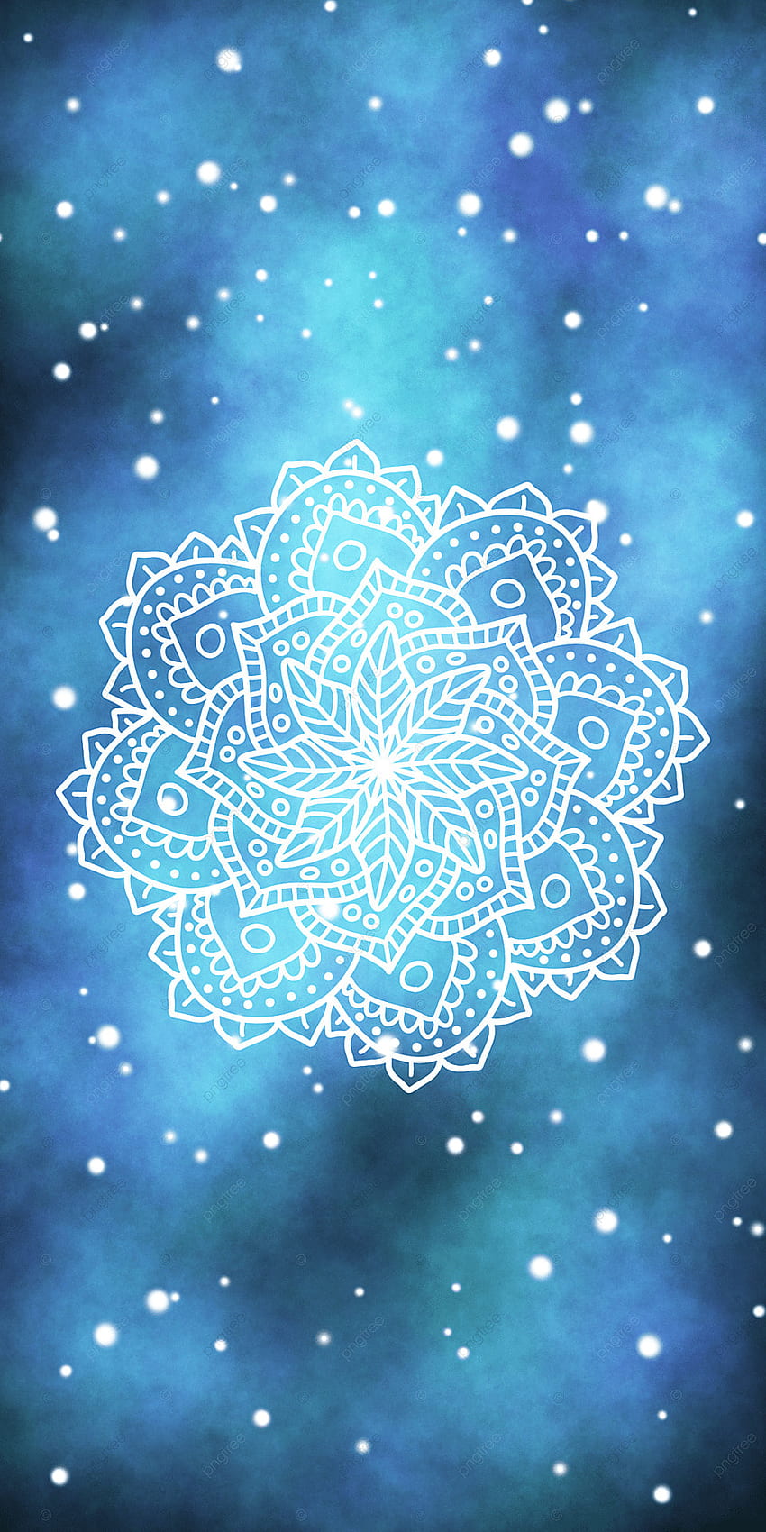 Blue Space With Stars White Mandala Background, Mandala Phone , Indian Mandala, Mandala Background for, Hindu Mandala HD phone wallpaper