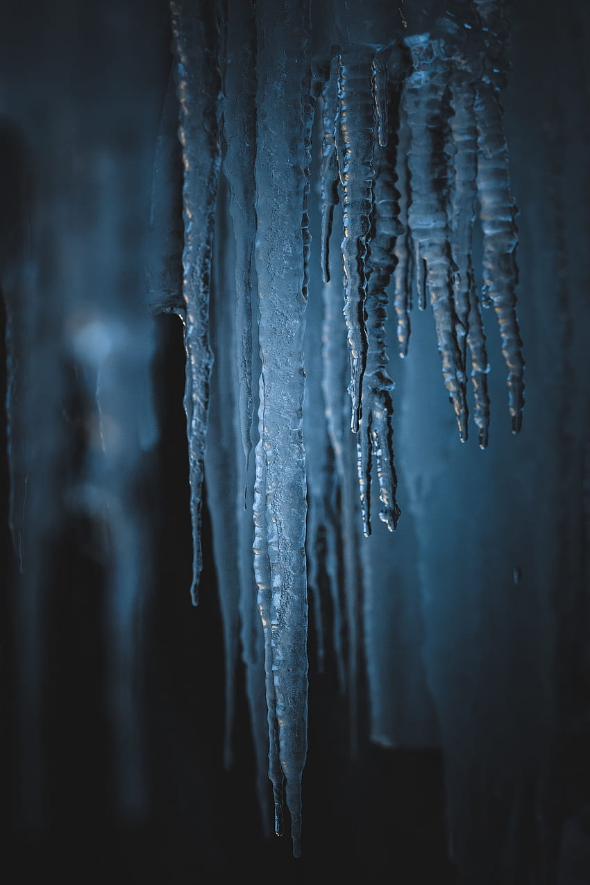 Ice, Macro, Frost, Frozen, Icicles HD phone wallpaper