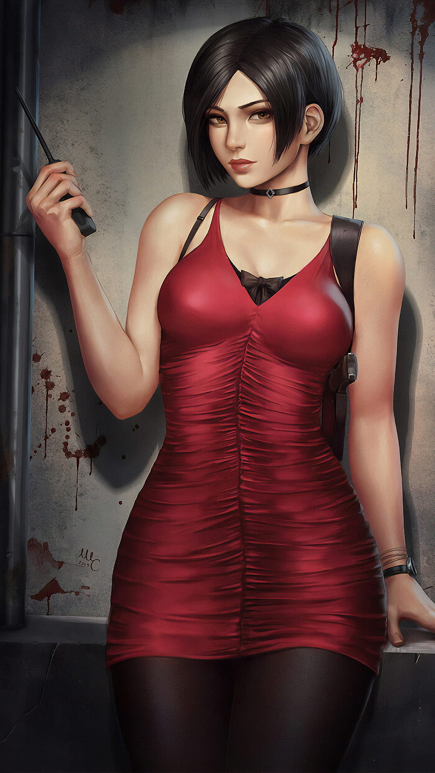 Ada Wong, Resident Evil 2, Remake, téléphone, arrière-plan et. Moka Fond d'écran de téléphone HD