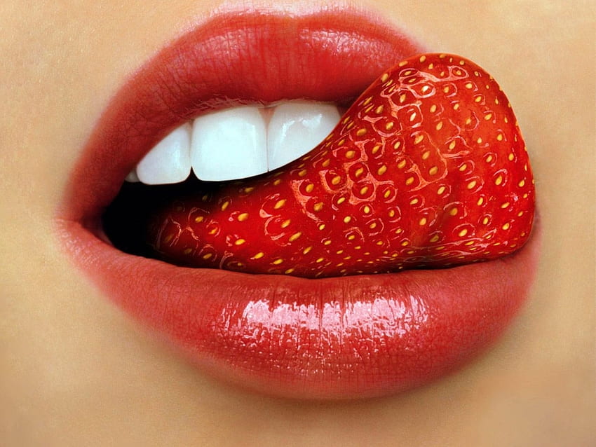 Funny, Strawberry HD wallpaper